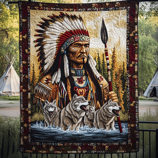 Sunset Gathering Quilted Blanket - Throw (55" x 60")