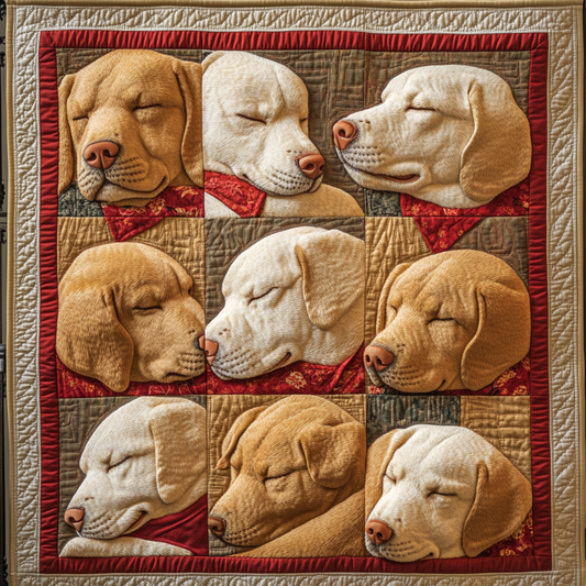 Sunset Retriever Quilted Blanket - Throw (55" x 60")