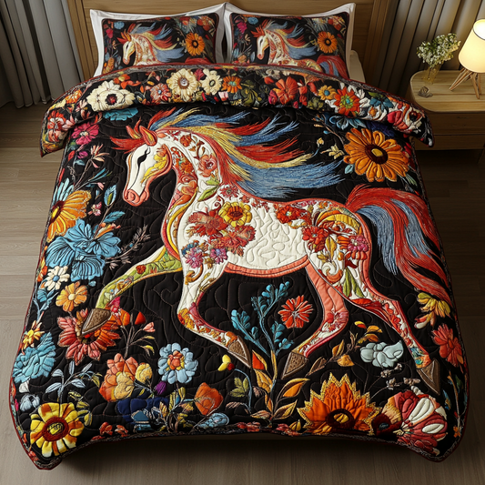 Sunset Rider 3-Piece Quilted Bedding Set - Single (59" x 70")