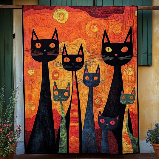Sunset Stalkers Quilted Blanket - Throw (55" x 60")