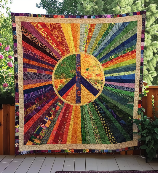 Sunshine Harmony Quilted Blanket - Throw (55" x 60")