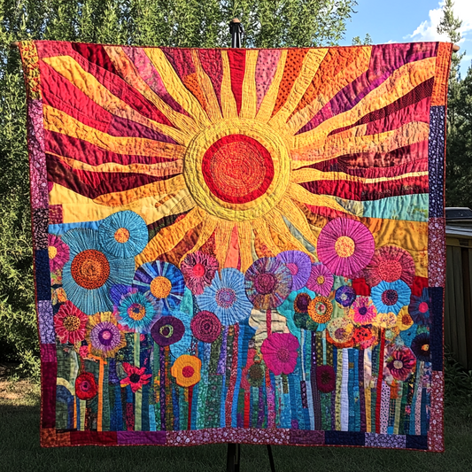 Sunshine Garden Quilted Blanket - Throw (55" x 60")