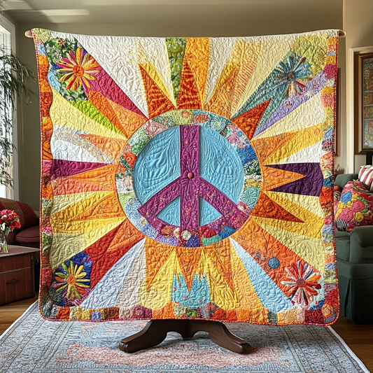 Sunshine Peace Quilted Blanket - Baby (30" x 40")