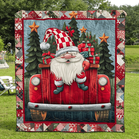 Sweet Gnome Quilted Blanket - Throw (55" x 60")