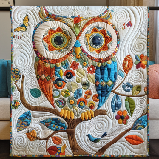 Sweet Owl Quilted Blanket - Throw (55" x 60")