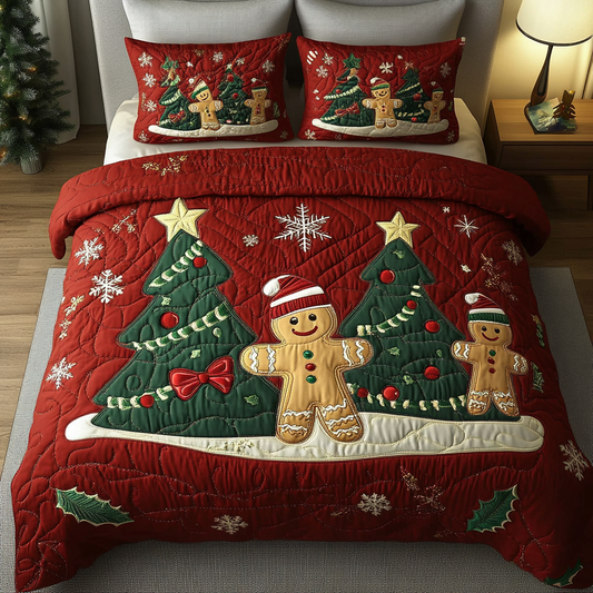 Sweet Holiday Magic 3-Piece Quilted Bedding Set - Single (59" x 70")