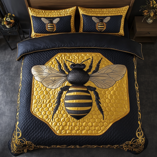 Sweet Nectar Glow 3-Piece Quilted Bedding Set - Single (59" x 70")