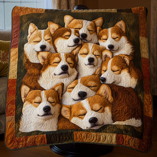 Sweet Puppy Snuggles Quilted Blanket - Throw (55" x 60")