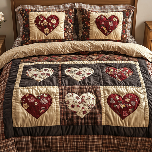 Sweet Stitch 3-Piece Quilted Bedding Set - Single (59" x 70")