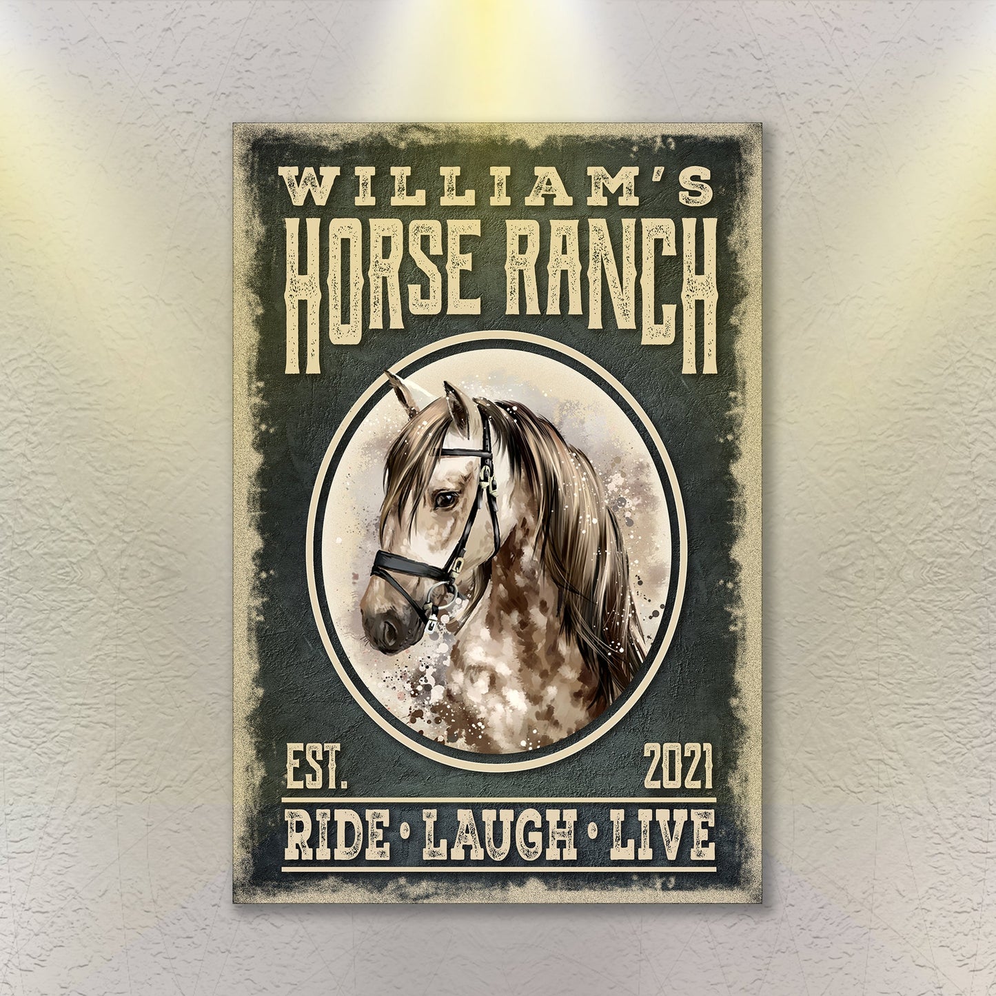 Family Horse Ranch Sign