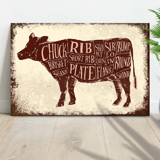 Cow Butcher Kitchen Sign