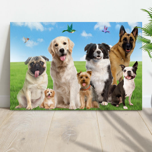 Happy Dogs Pet Canvas Wall Art