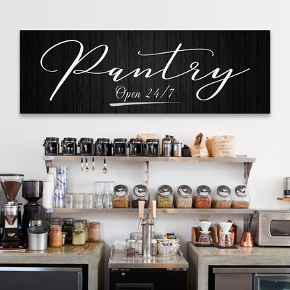 Pantry open kitchen sign personalized metal wall decor