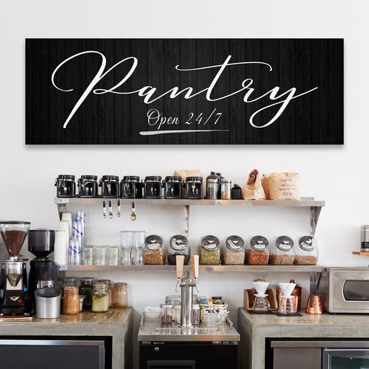Pantry open kitchen sign personalized metal wall decor