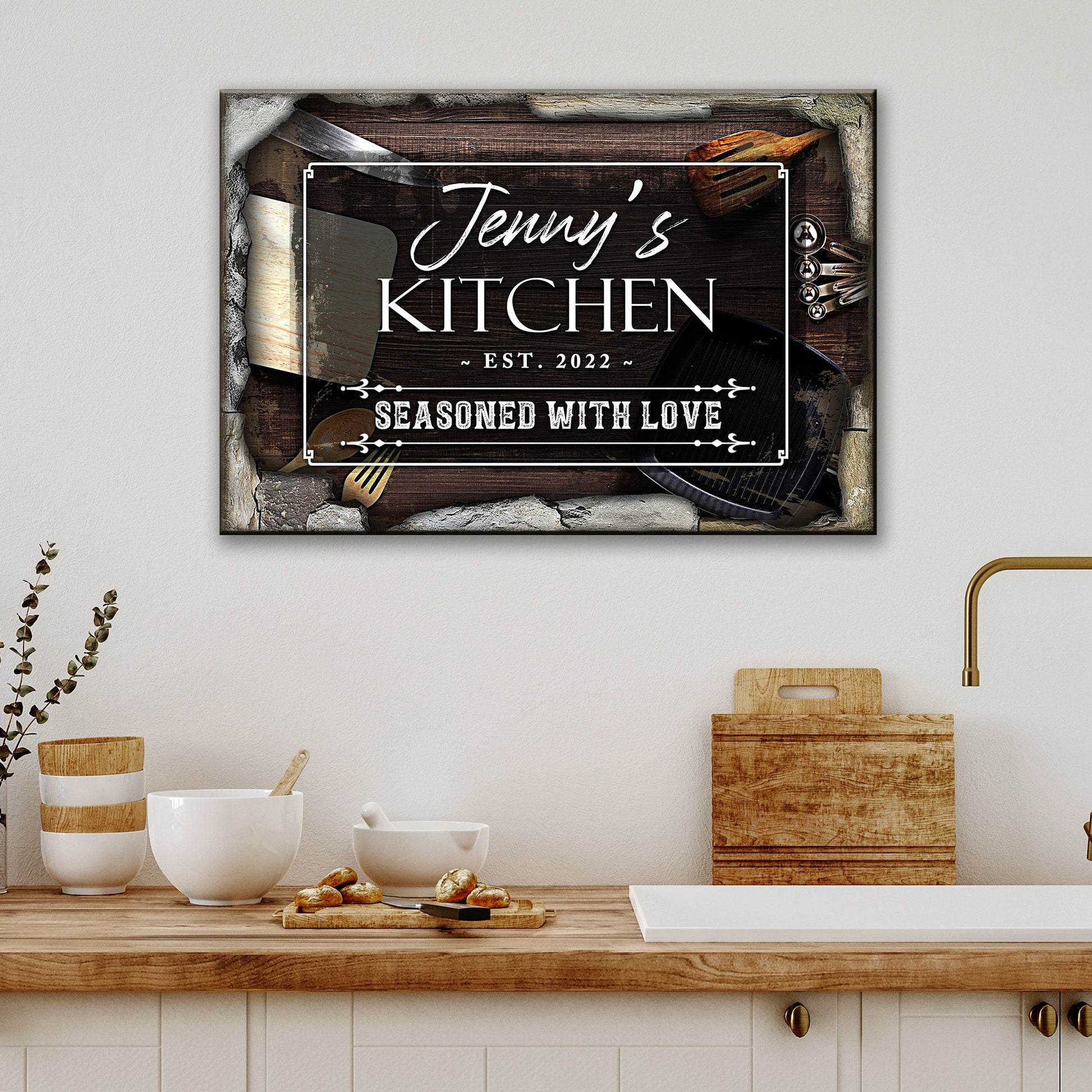 Seasoned With Love Kitchen Sign II