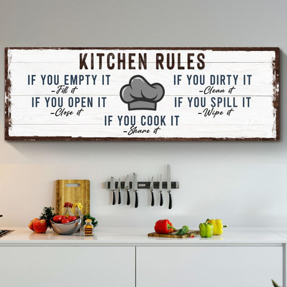 If You Cook It, Share It Kitchen Rules Sign