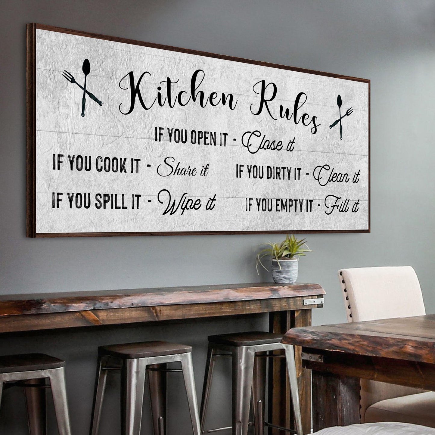 If You Cook It, Share It Kitchen Rules Sign II (Free Shipping)