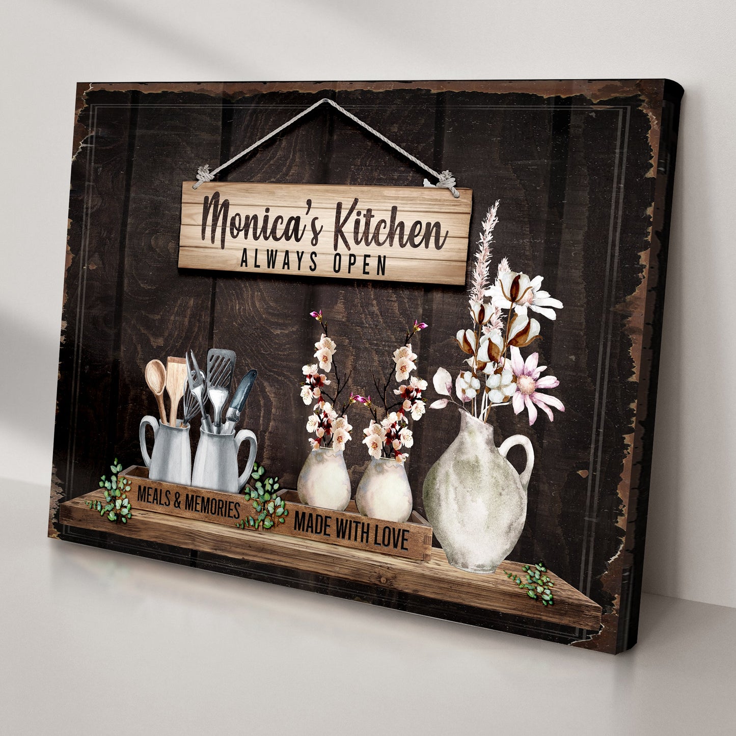 Made With Love Always Open Kitchen Sign