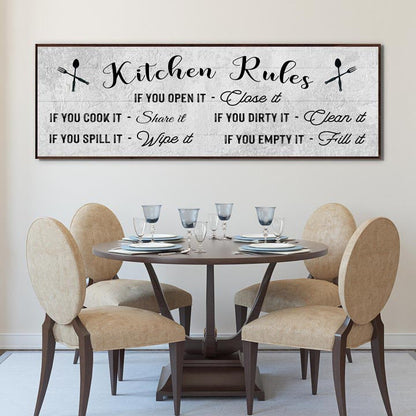 If You Cook It, Share It Kitchen Rules Sign II (Free Shipping)