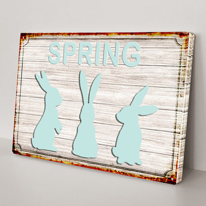 Spring Easter Bunnies Sign