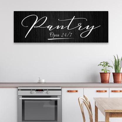 Pantry open kitchen sign personalized metal wall decor