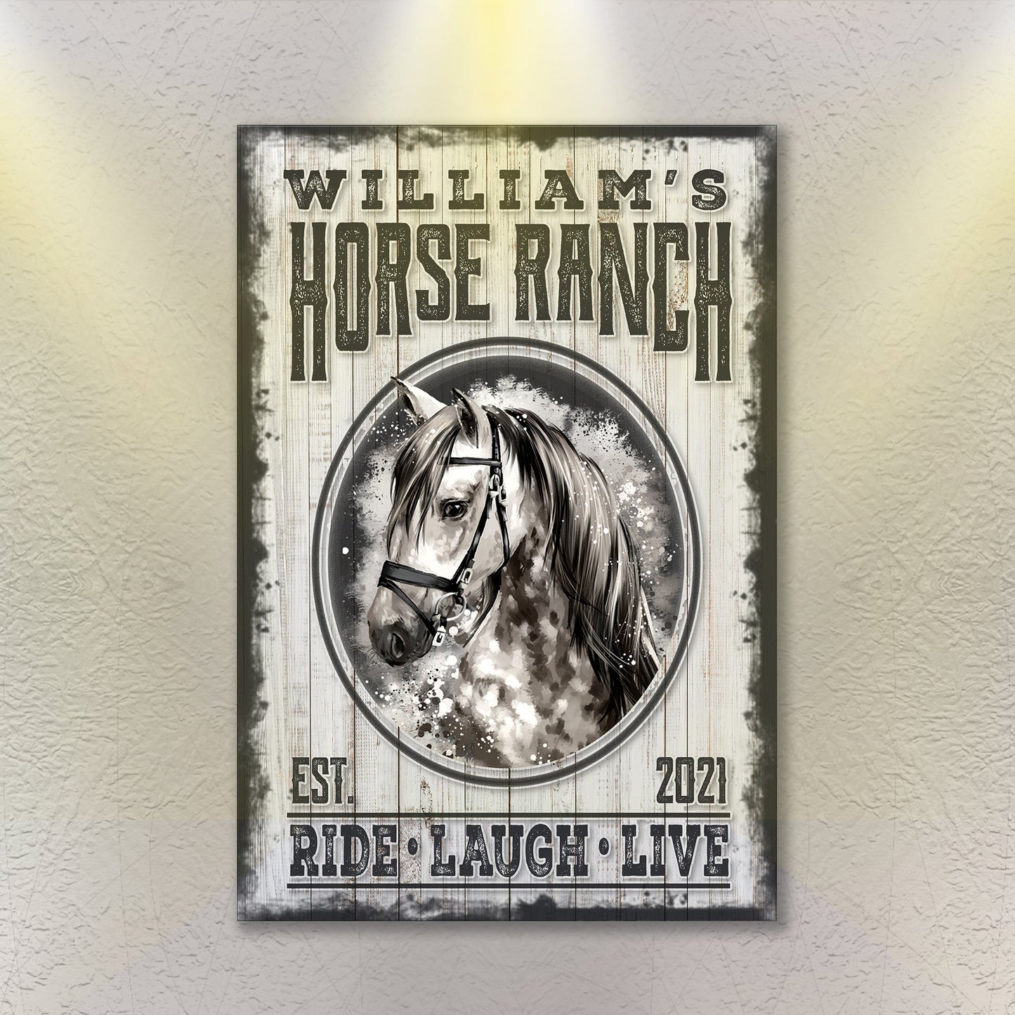 Family Horse Ranch Sign