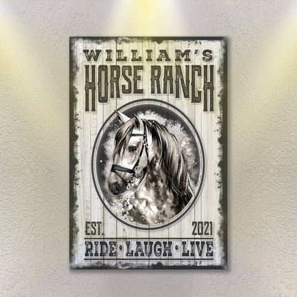 Family Horse Ranch Sign
