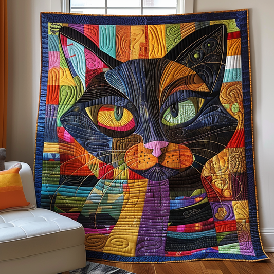 Tabby Tapestries Quilted Blanket - Throw (55" x 60")