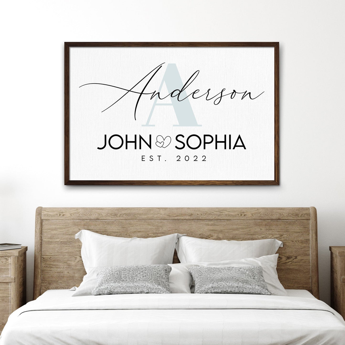 Monogram Couple Sign