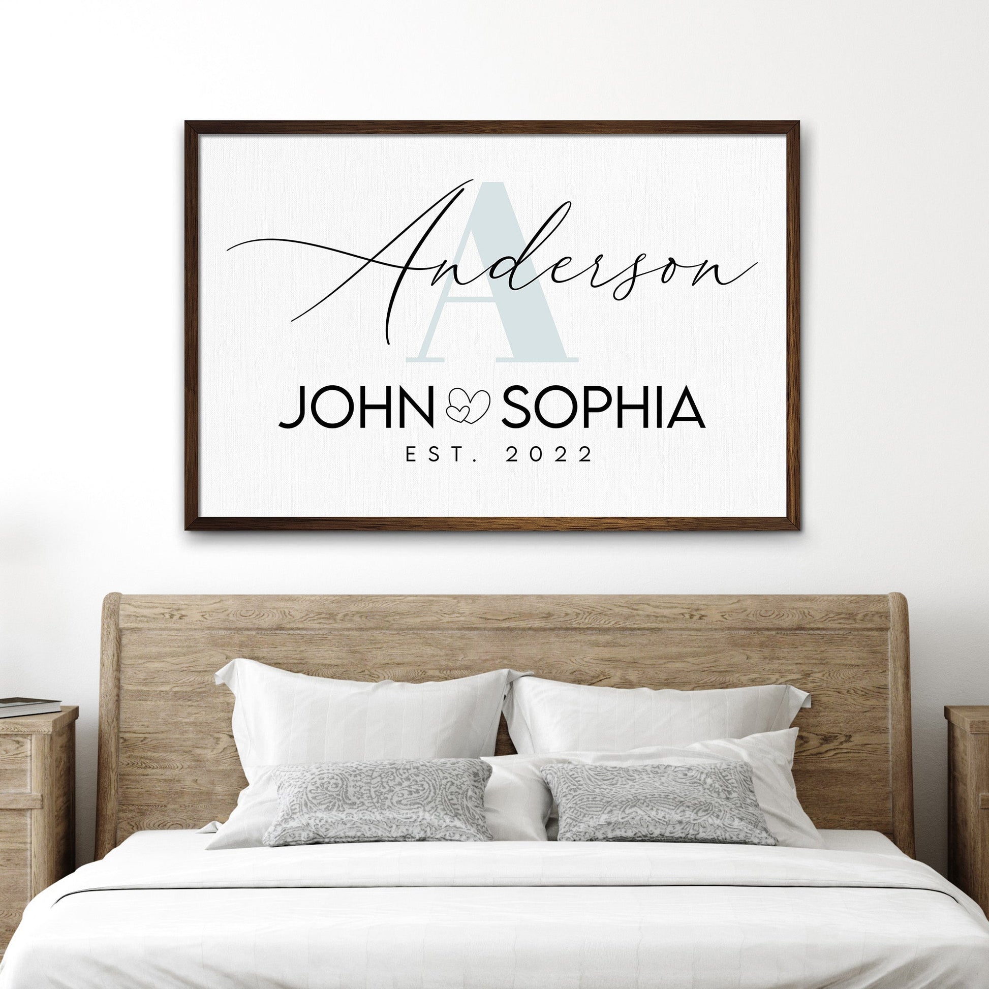 Monogram Couple Sign