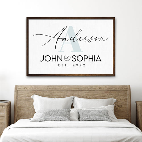 Monogram Couple Sign