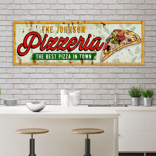 The Best Pizza In Town Pizzeria Sign
