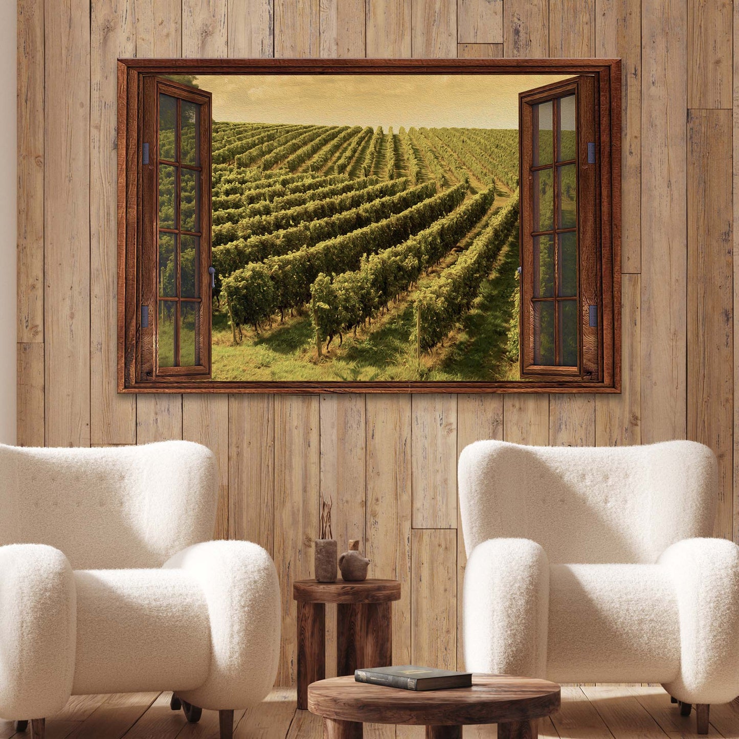 Vineyard Window Canvas Wall Art II