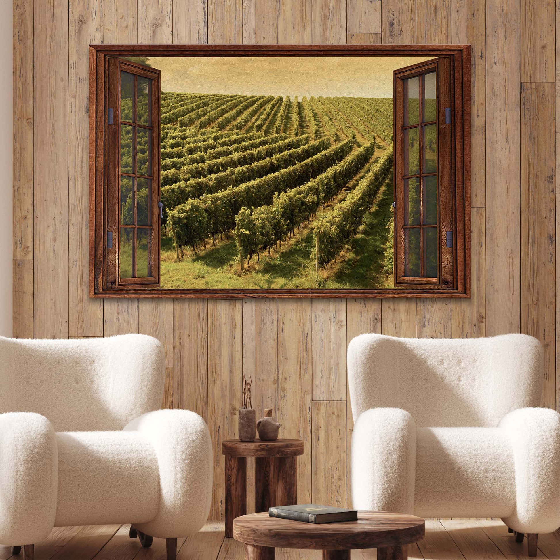 Vineyard Window Canvas Wall Art II