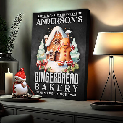 Baked With Love In Every Bite Gingerbread Bakery Sign