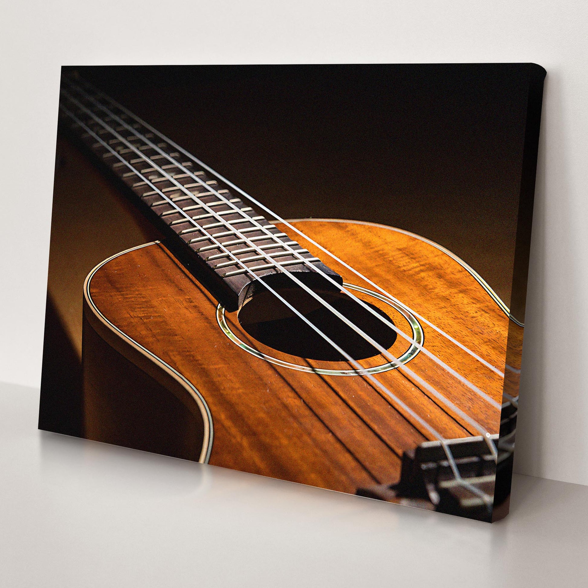 Ukulele Up Close Canvas Wall Art