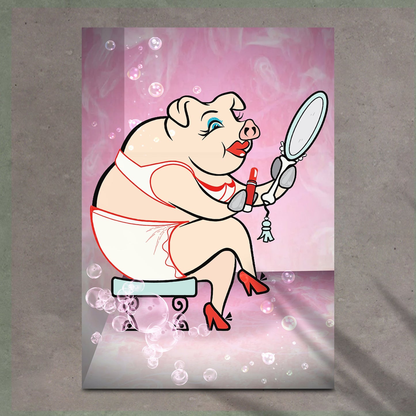 Sassy Pig Portrait Canvas Wall Art