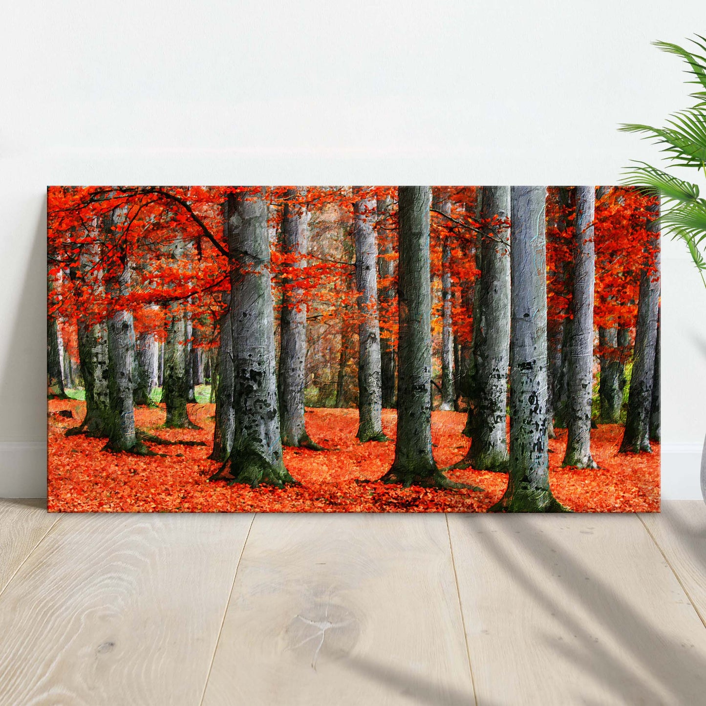 Red Beech Trees Canvas Wall Art