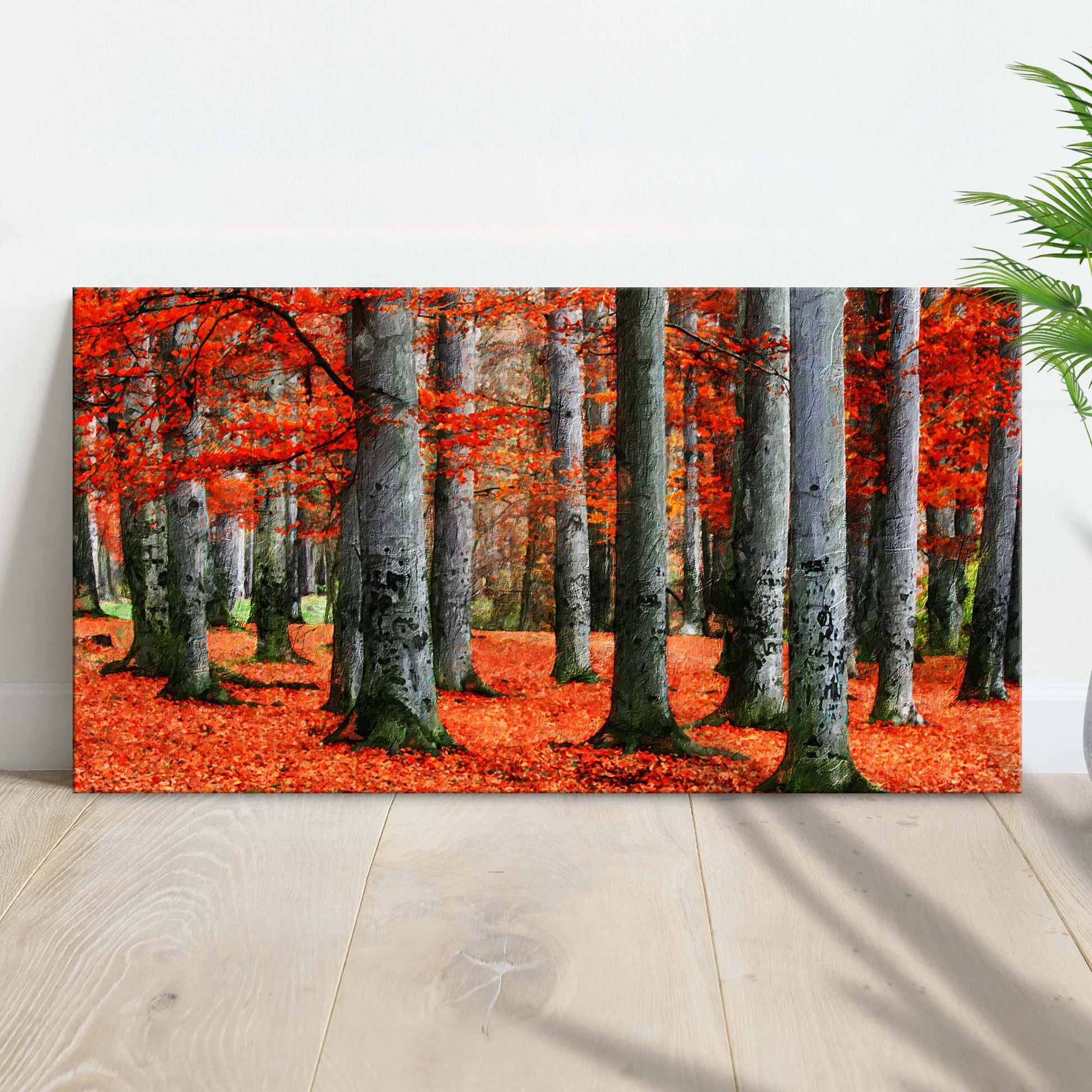 Red Beech Trees Canvas Wall Art