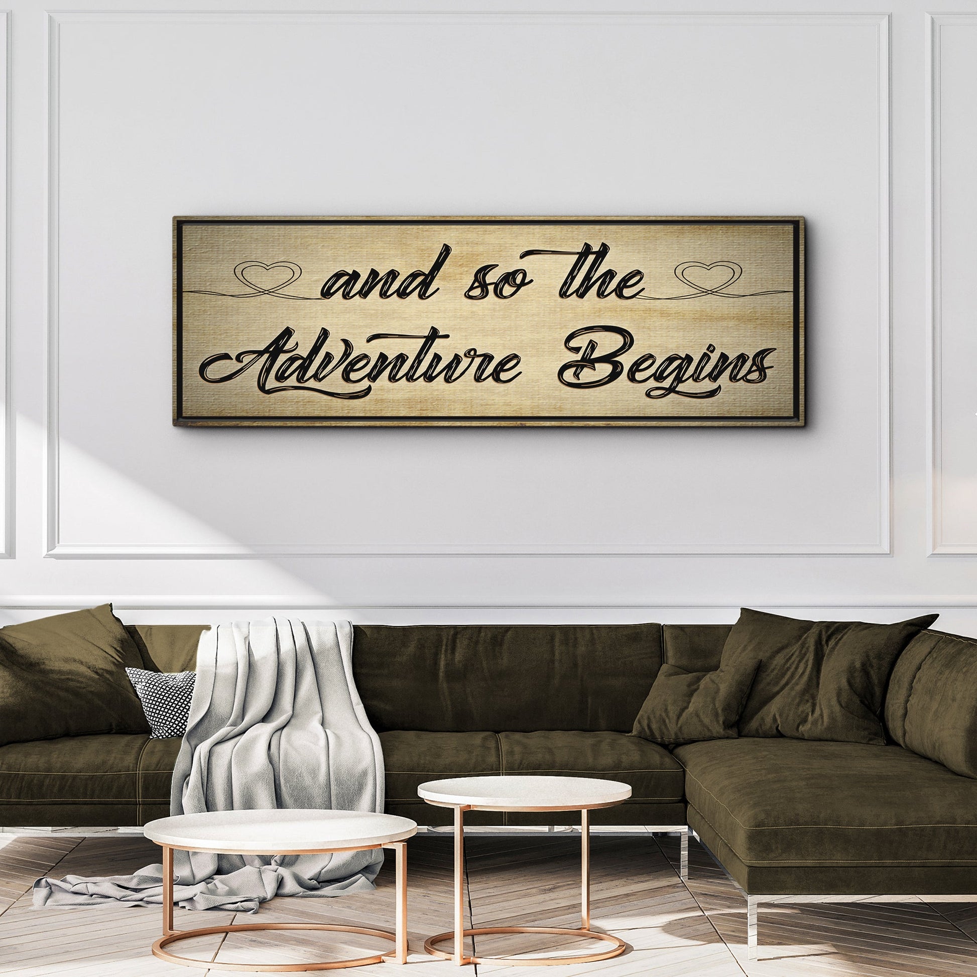 And So The Adventure Begins Sign