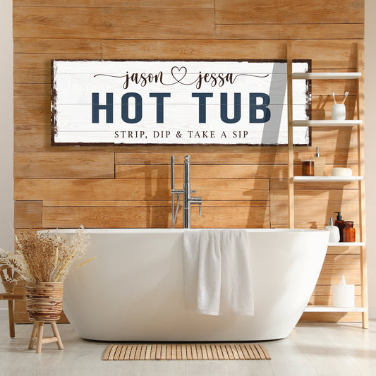 Hot Tub Sign - canvas