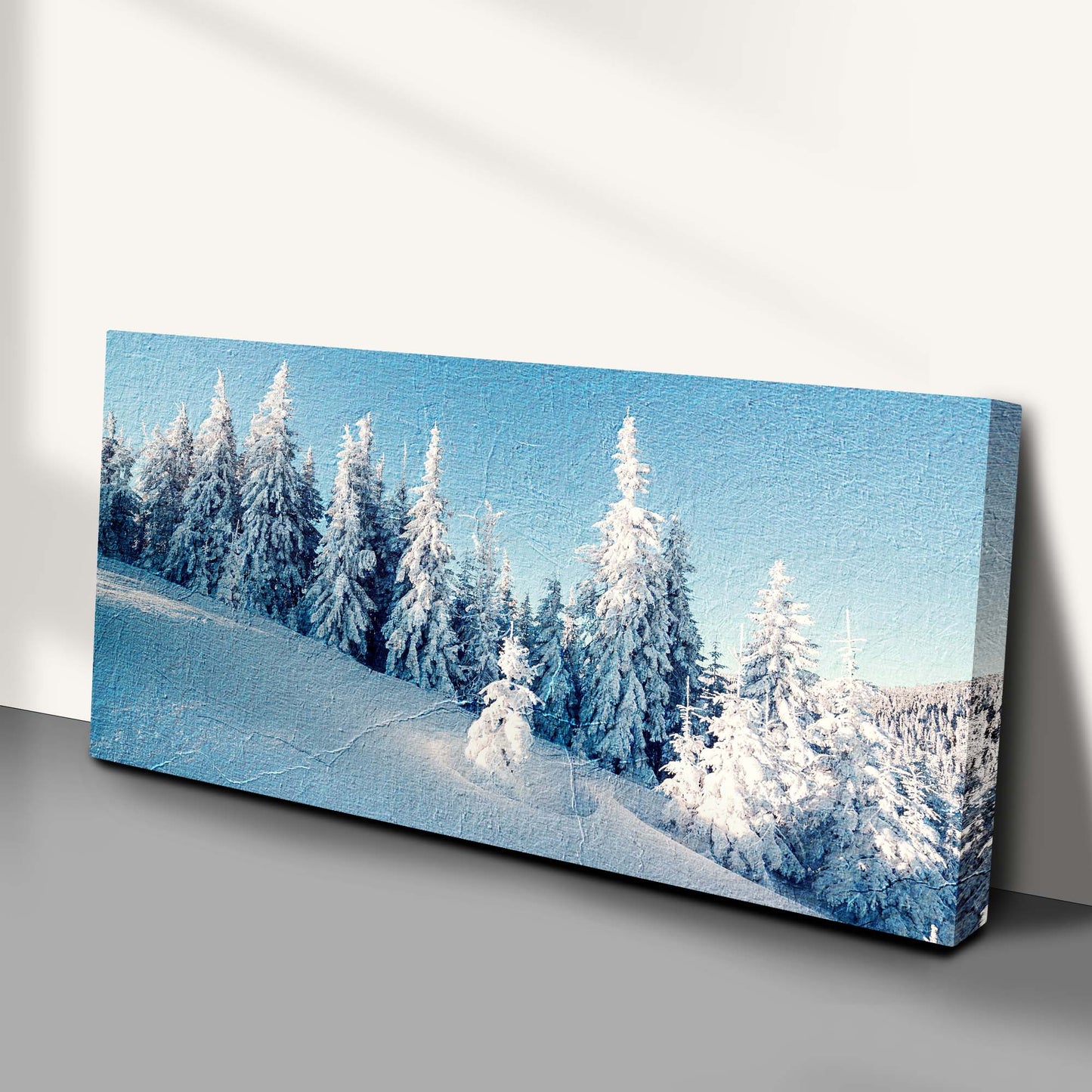Snow Covered Pine Trees Canvas Wall Art (Free Shipping)