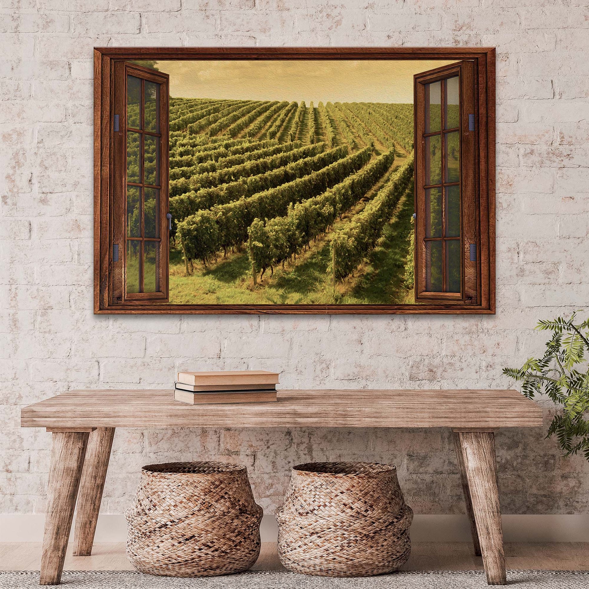 Vineyard Window Canvas Wall Art II