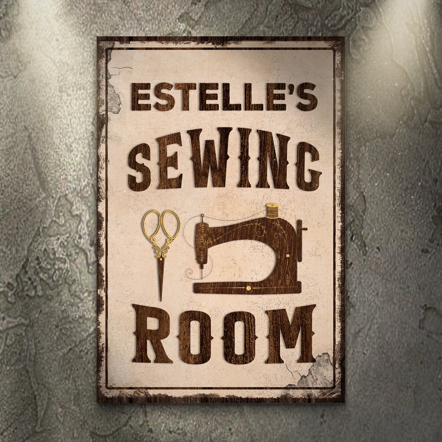 Vintage Sewing Room Sign