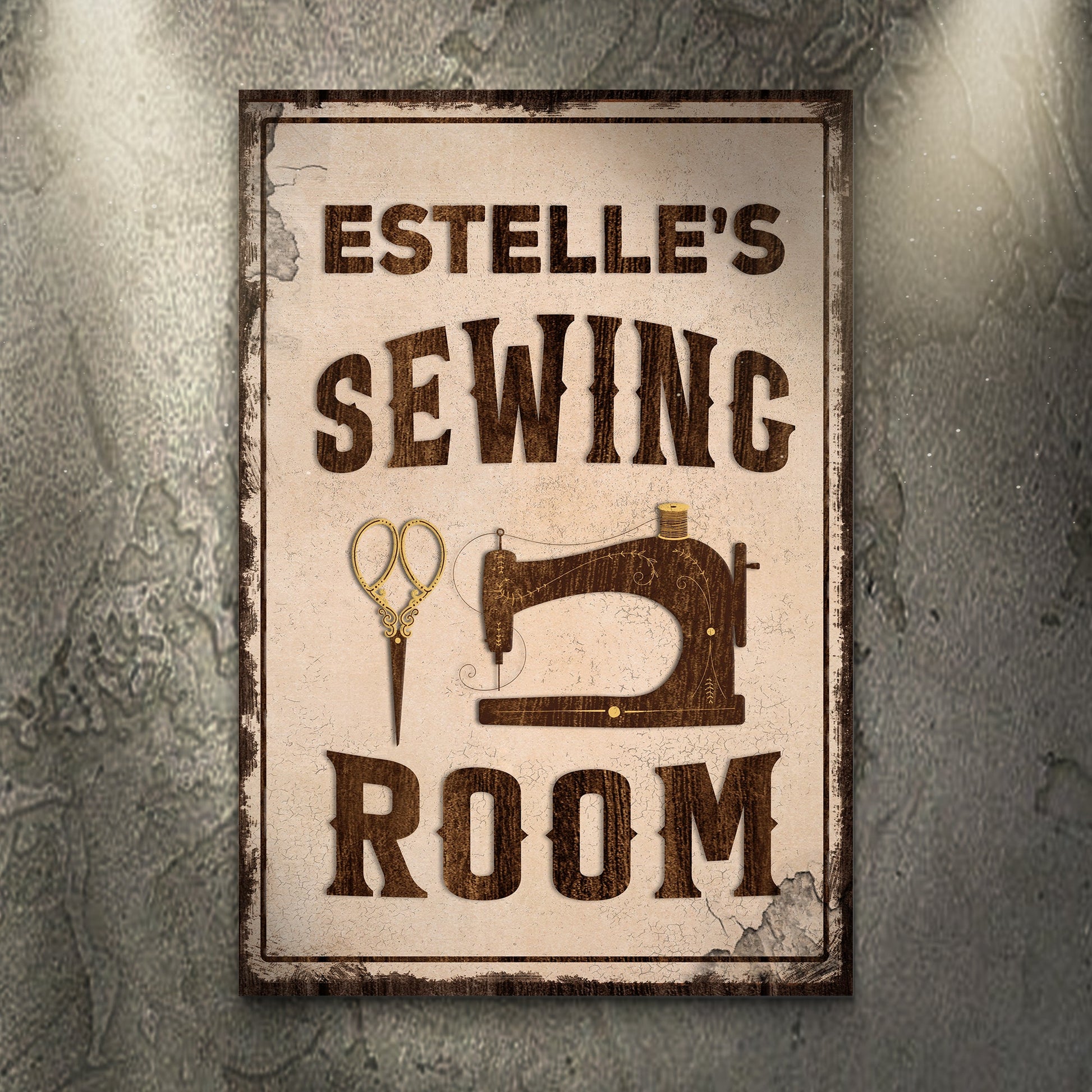 Vintage Sewing Room Sign