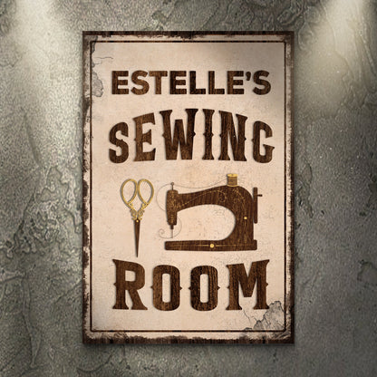 Vintage Sewing Room Sign