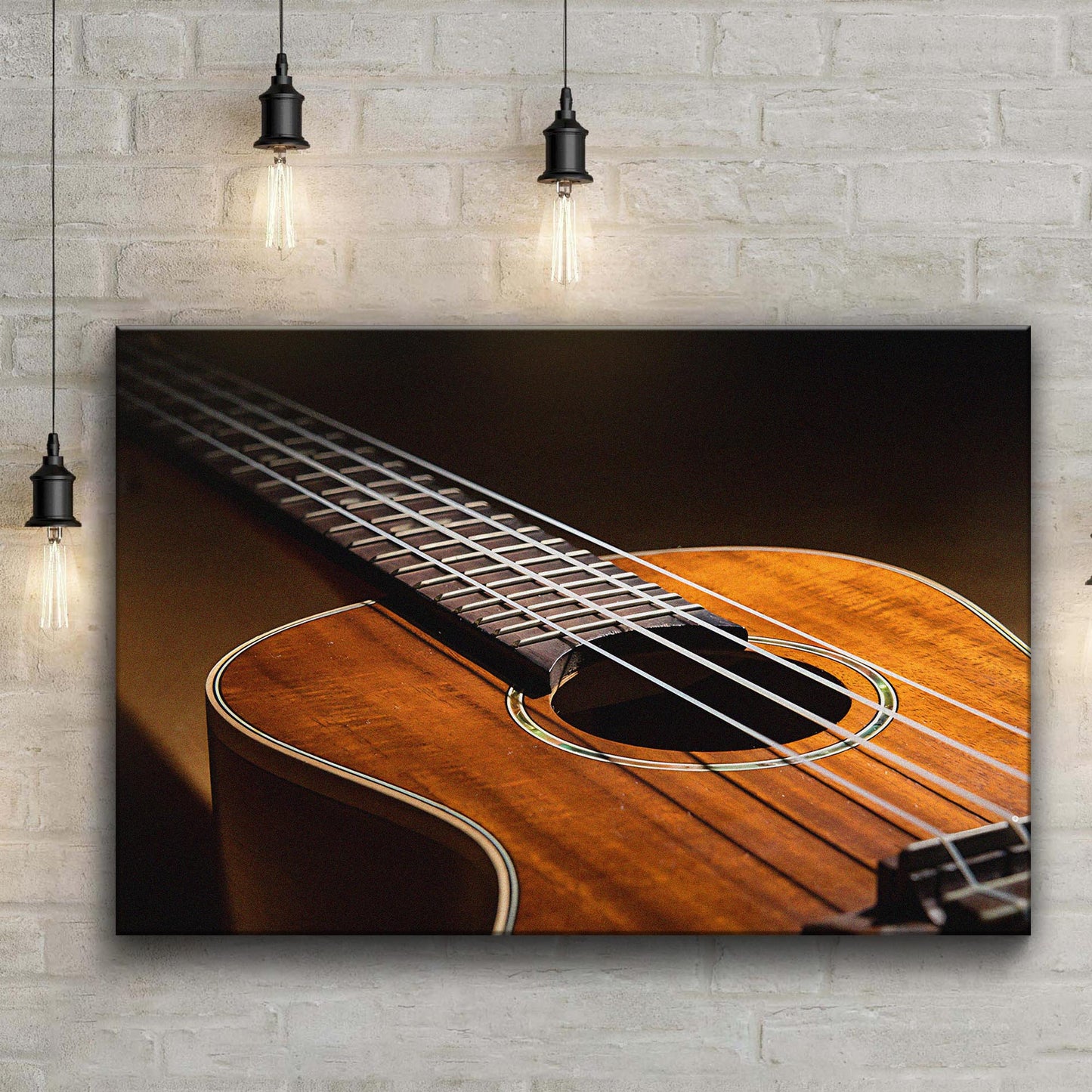 Ukulele Up Close Canvas Wall Art