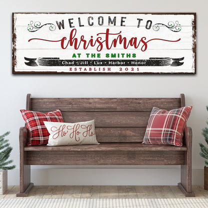 Welcome To Christmas Sign