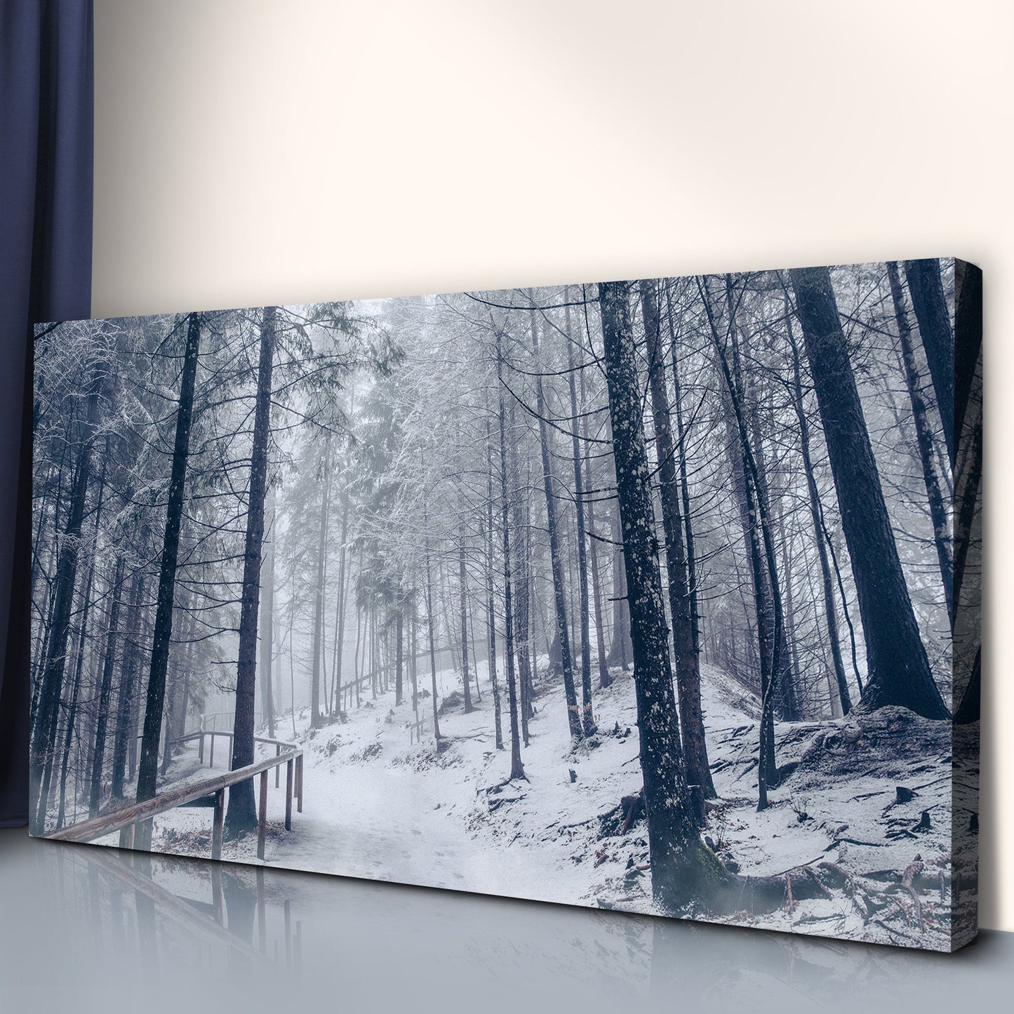 Spruce Forest Snowfall Canvas Wall Art