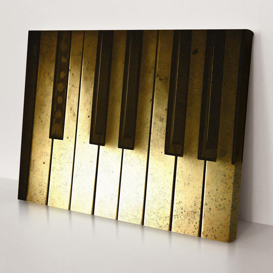 Keyboard Grunge Canvas Wall Art